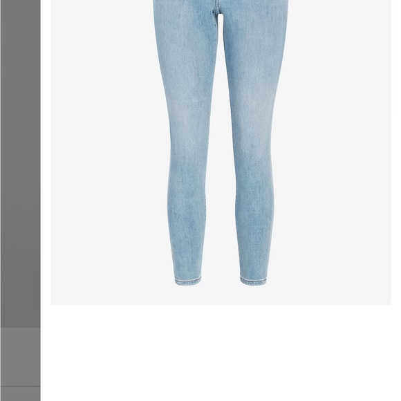 Express High Waisted Supersoft Medium Wash & light wash Cropped Skinny Jean Sz 0 - Picture 11 of 12